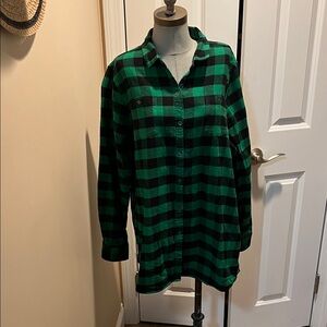 Woolrich Women’s Green and Black Buffalo Check Shirt  XL